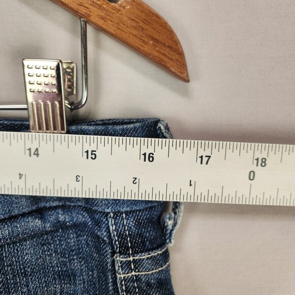 7 For All Mankind Denim Jeans Women's 29 A Pocket Flare Bootcut Distressed Pants - Picture 3 of 10